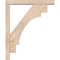 Ekena Millwork Merced Block Smooth Bracket w/ Offset Brace, Douglas Fir, 3 1/2"W x 18"D x 22"H BKT0402X18X22MRC05SDF - alternate 3